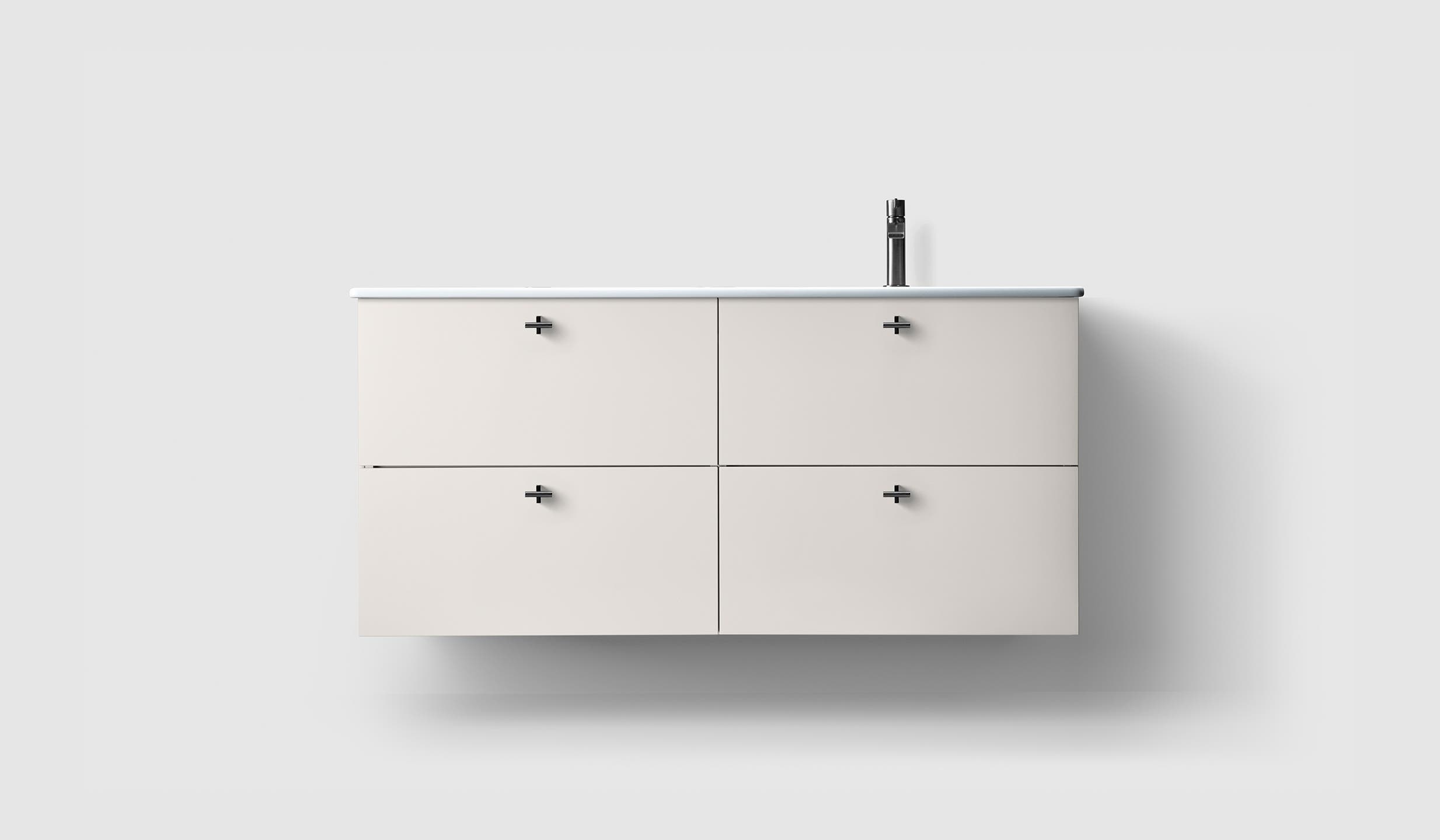 H3/120 - White - Porcelain Right - A2.02 Brushed Black Chrom