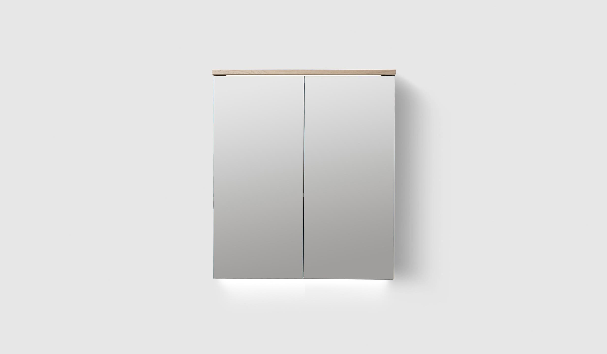 H2/MC60 Light Ash Wood H2 Mirror Cabinet