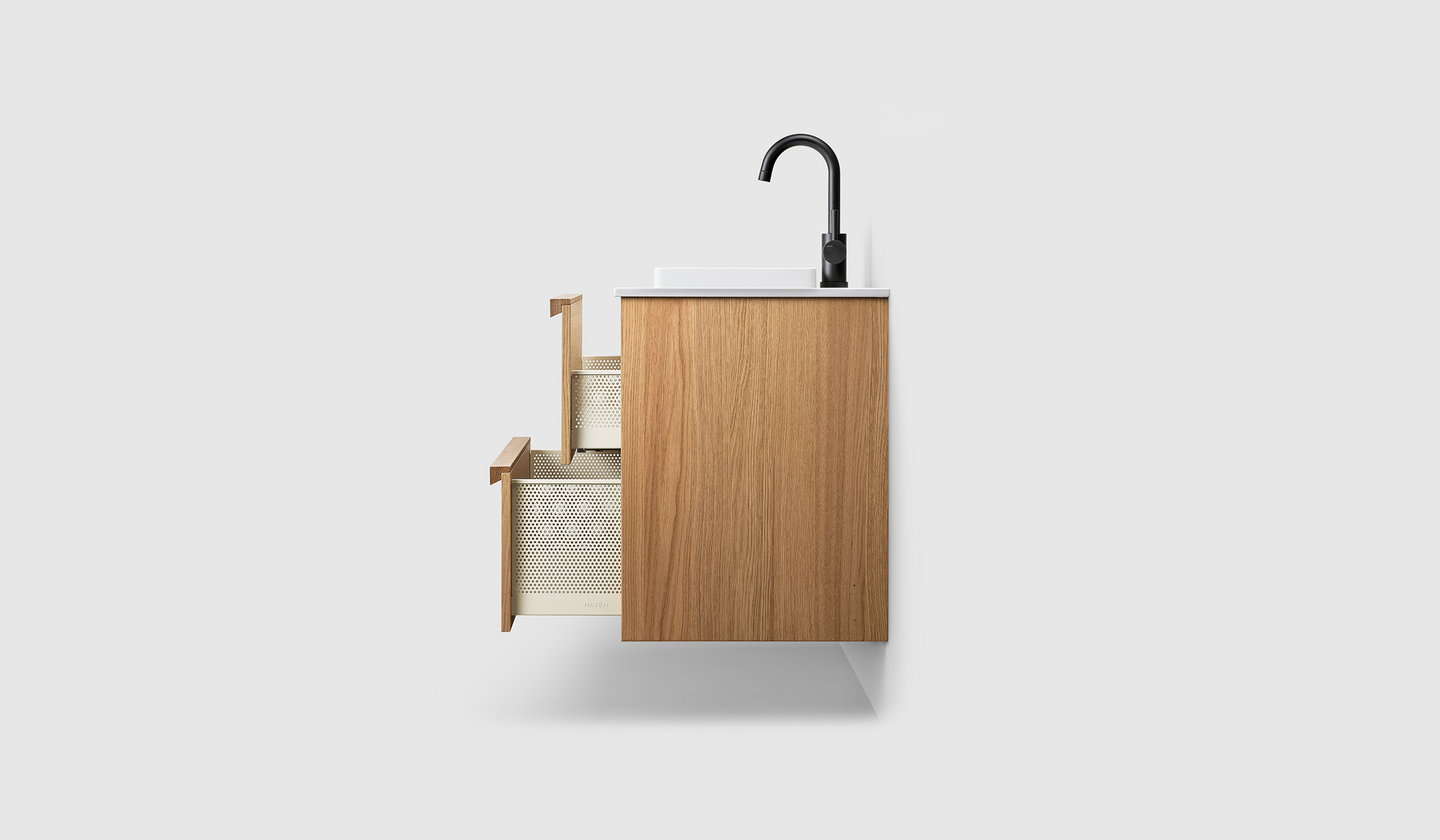 H2/80 - Oak Wood - White Solid
