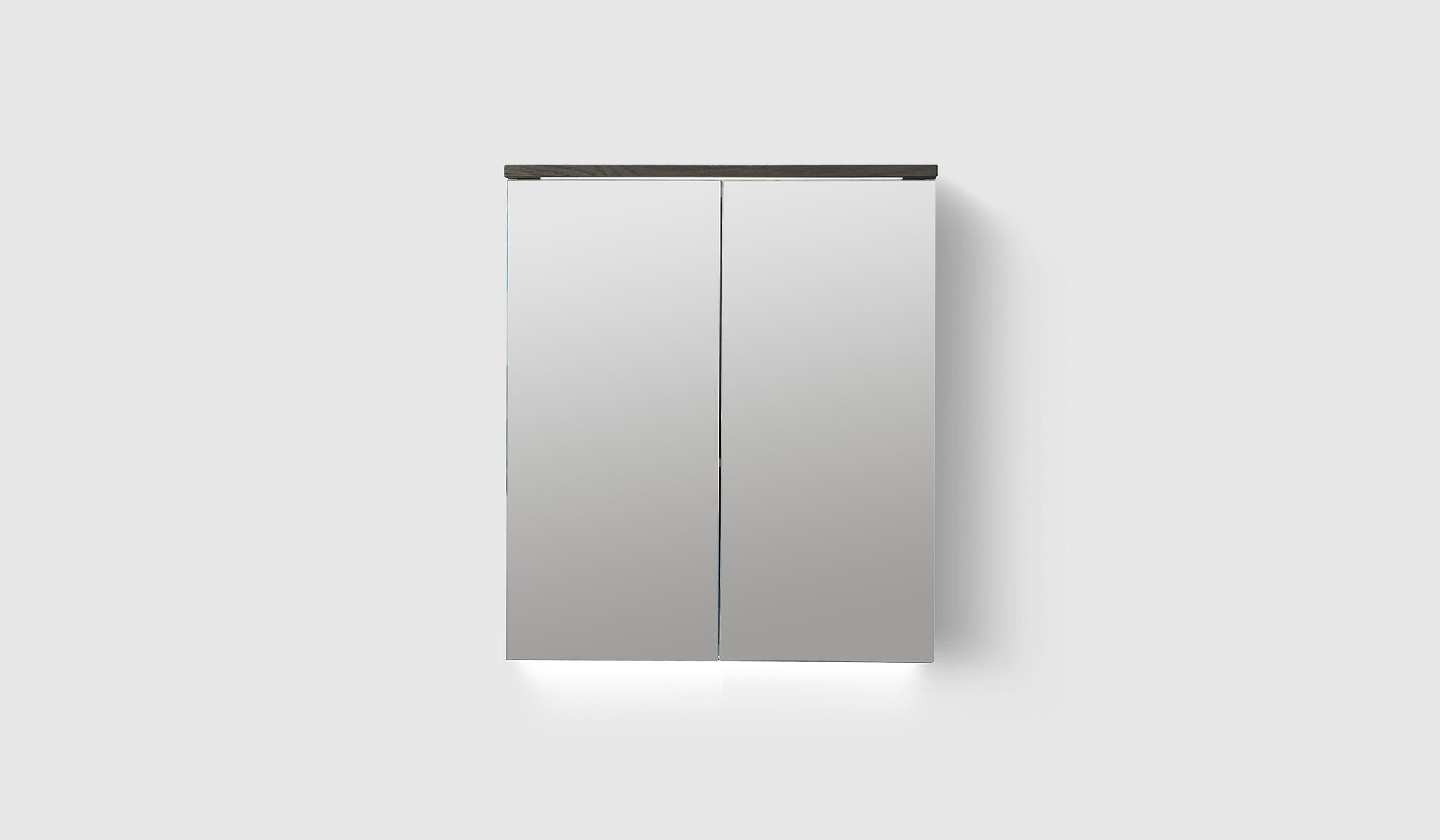 H2/MC60 Dark Wood H2 Mirror Cabinet