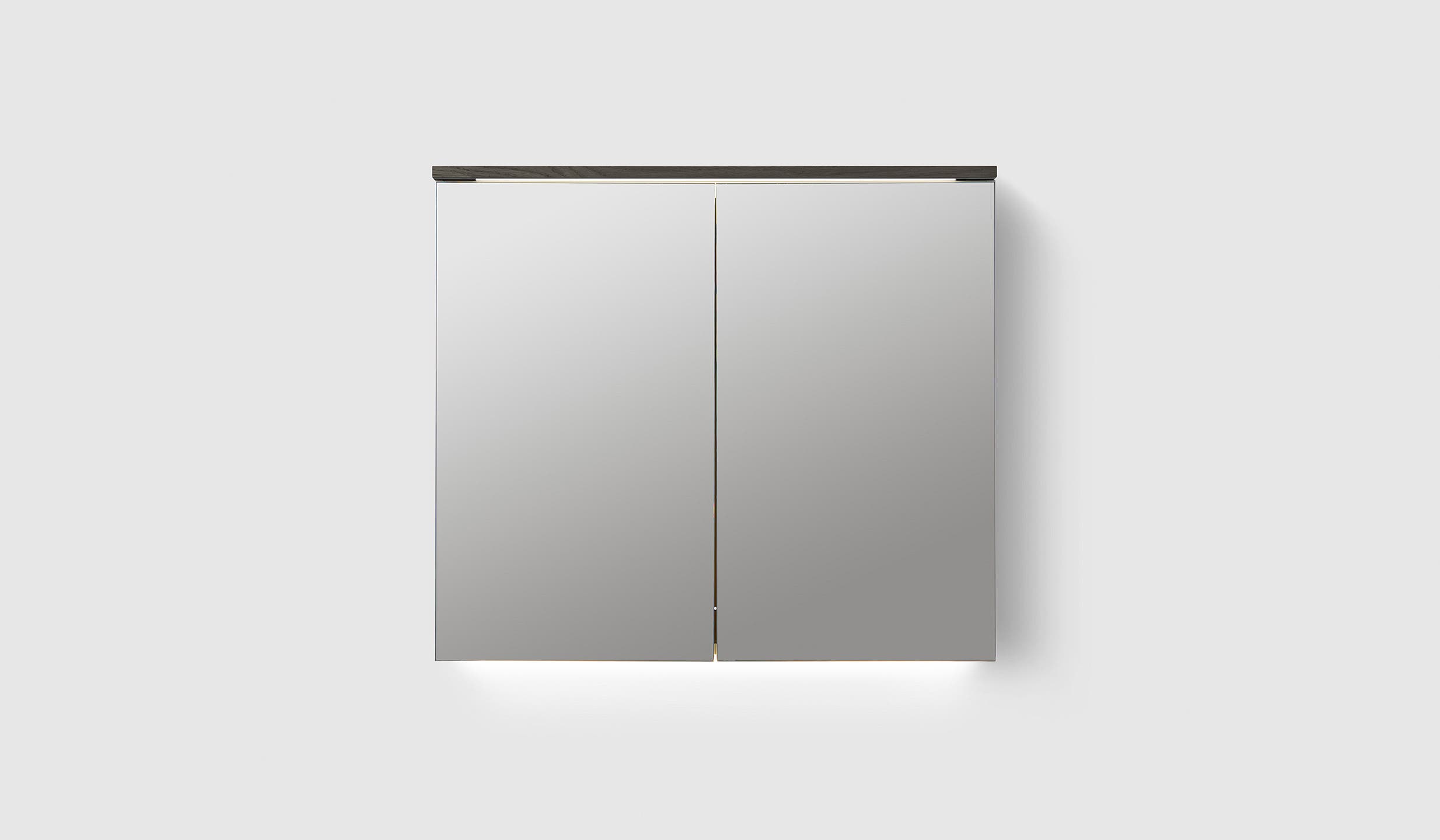 H2/MC80 Dark Wood H2 Mirror Cabinet