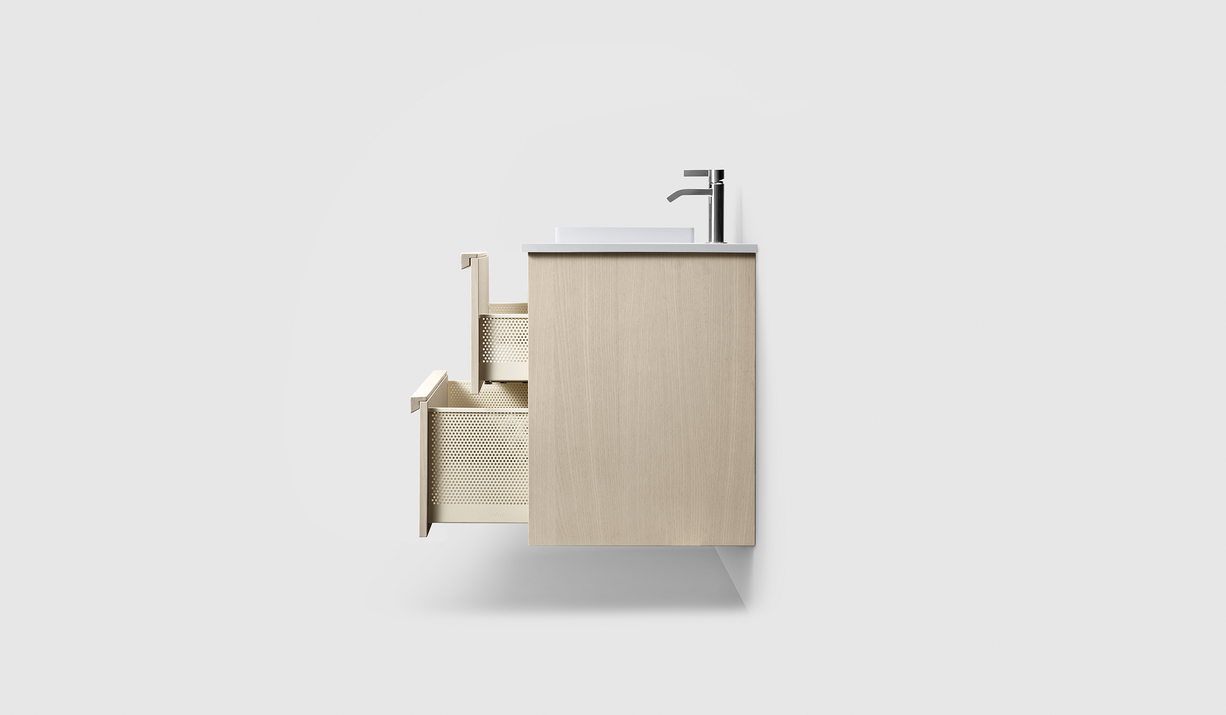 H2/140 - Light Ash Wood - White Solid