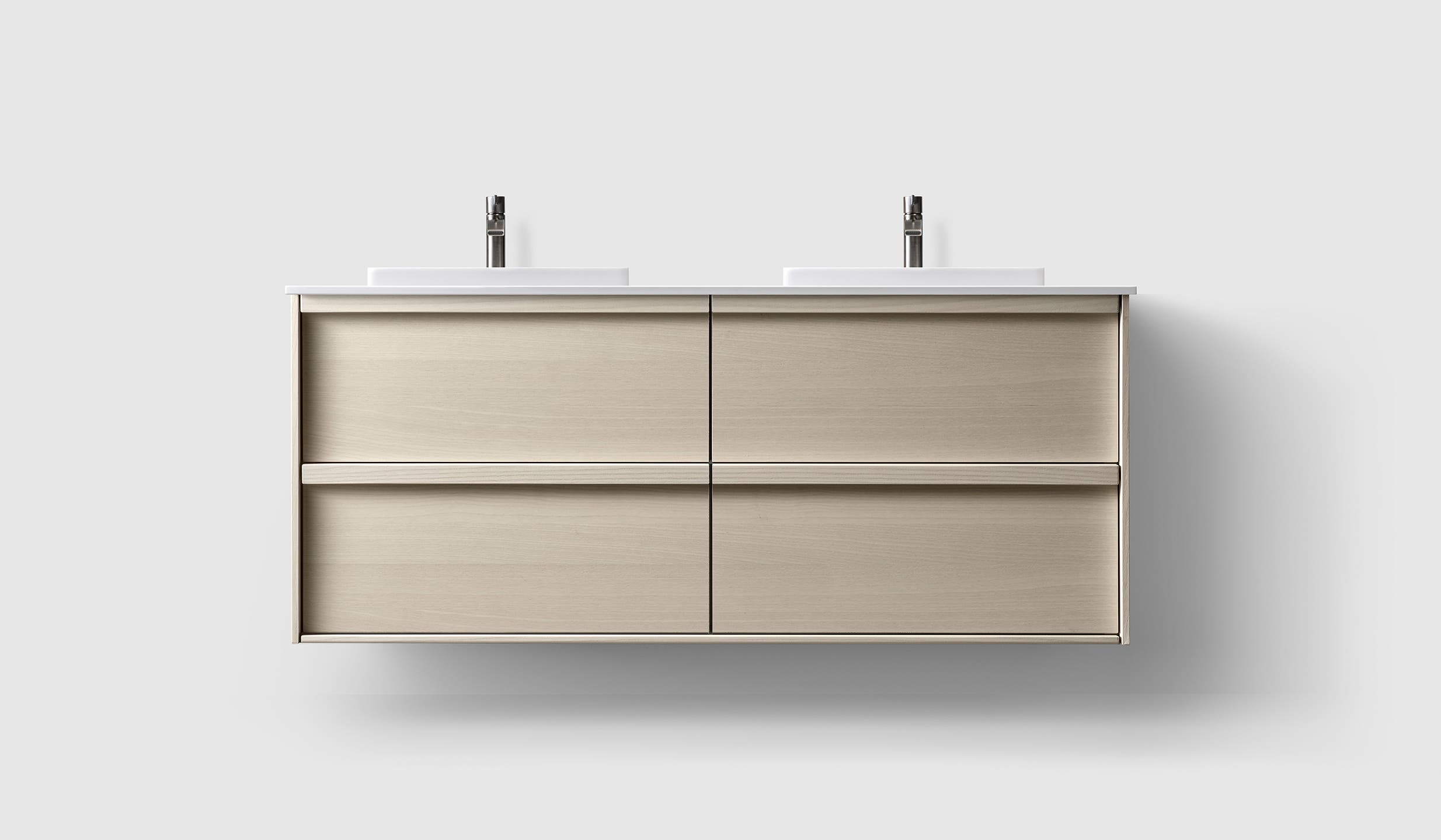H2/140 - Light Ash Wood - White Solid